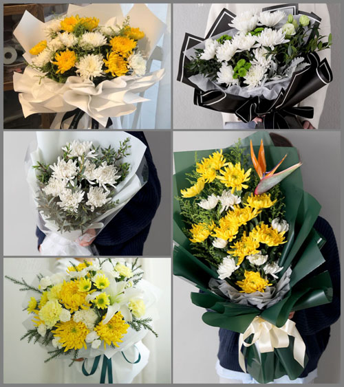 浙江省宁波宁海县胡陈乡白事花束代送